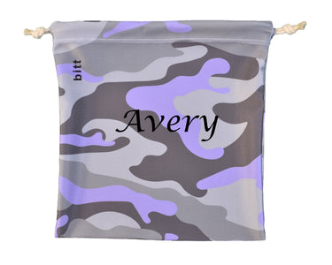 Personalized Gymnastics Grip Bag in Purple Camouflage