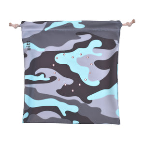 Sea Glass Camouflage Gymnastics Grip Bag with Drawstrings plus Crystals Heart