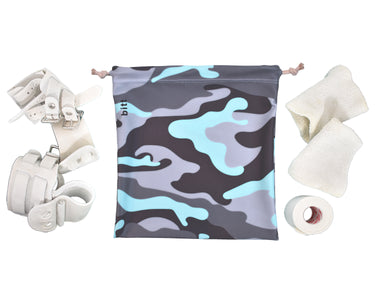 Sea Glass Camouflage Gymnastics Grip Bag with Drawstrings and Grips