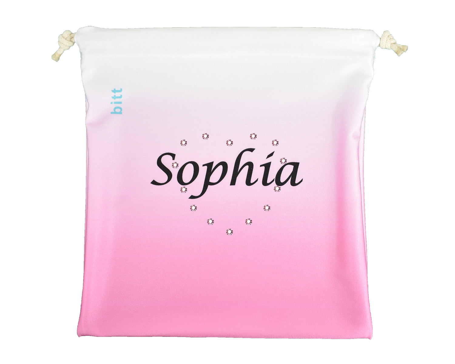 Personalized Gymnastics Grip Bag, Pink & White Ombre