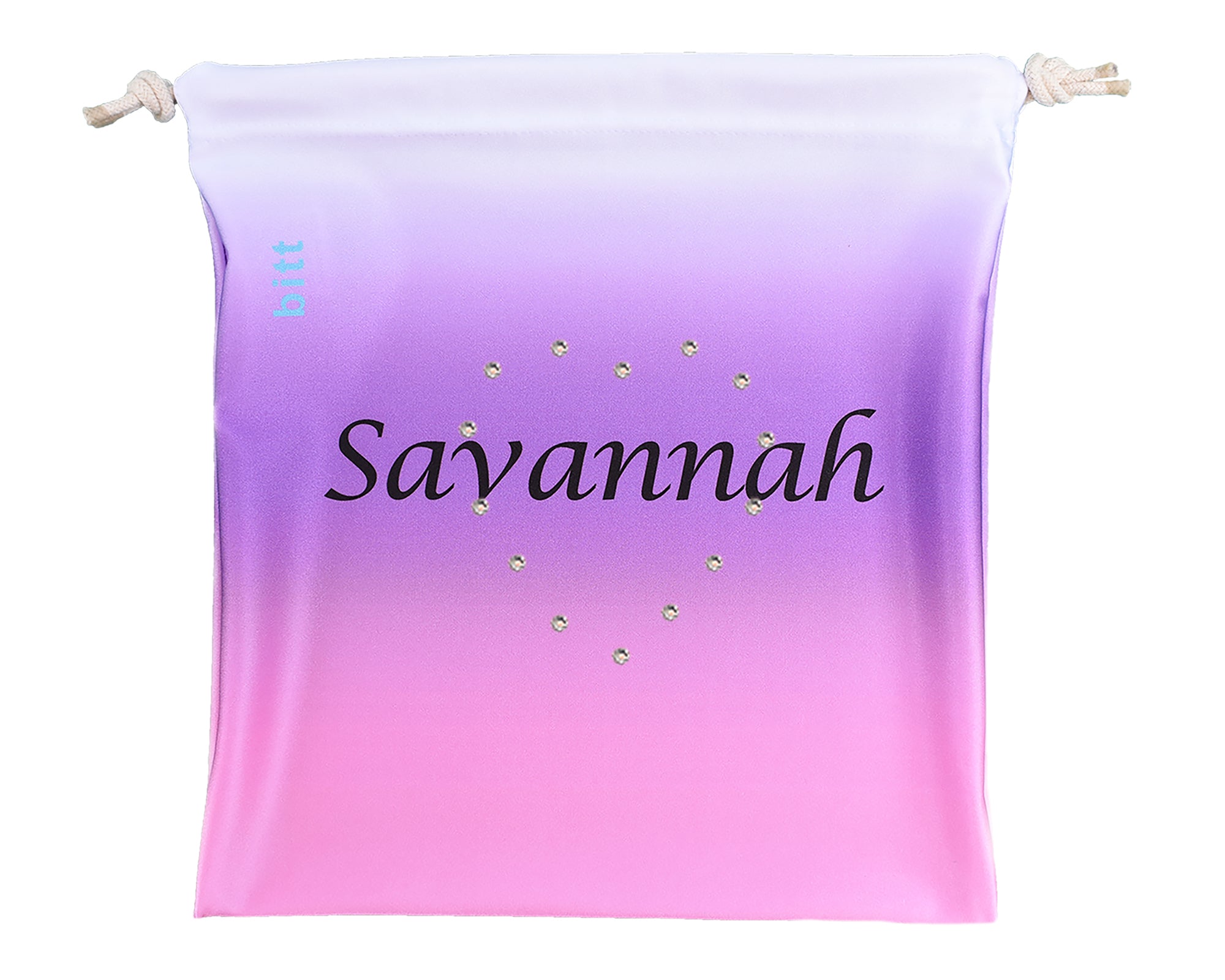 Personalized Gymnastics Grip Bag - Pink, Purple, White Ombre