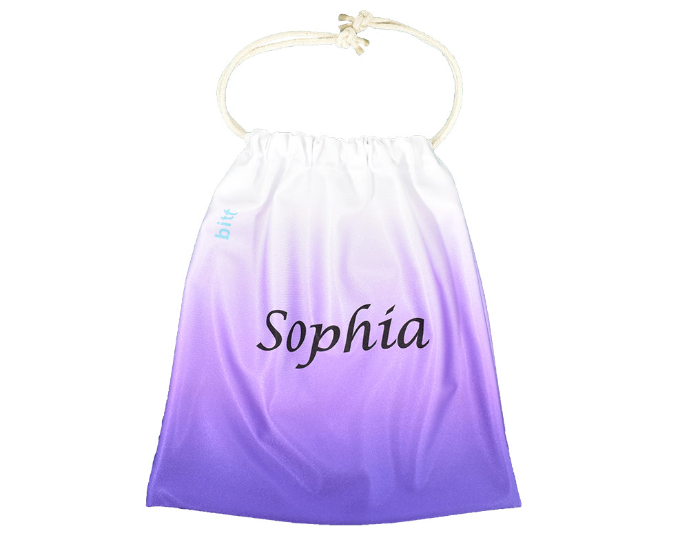 Personalized Gymnastics Grip Bag - Purple & White Ombre