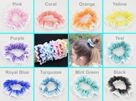 Gymnastics Hair Scrunchies Set in Ombre Colors
