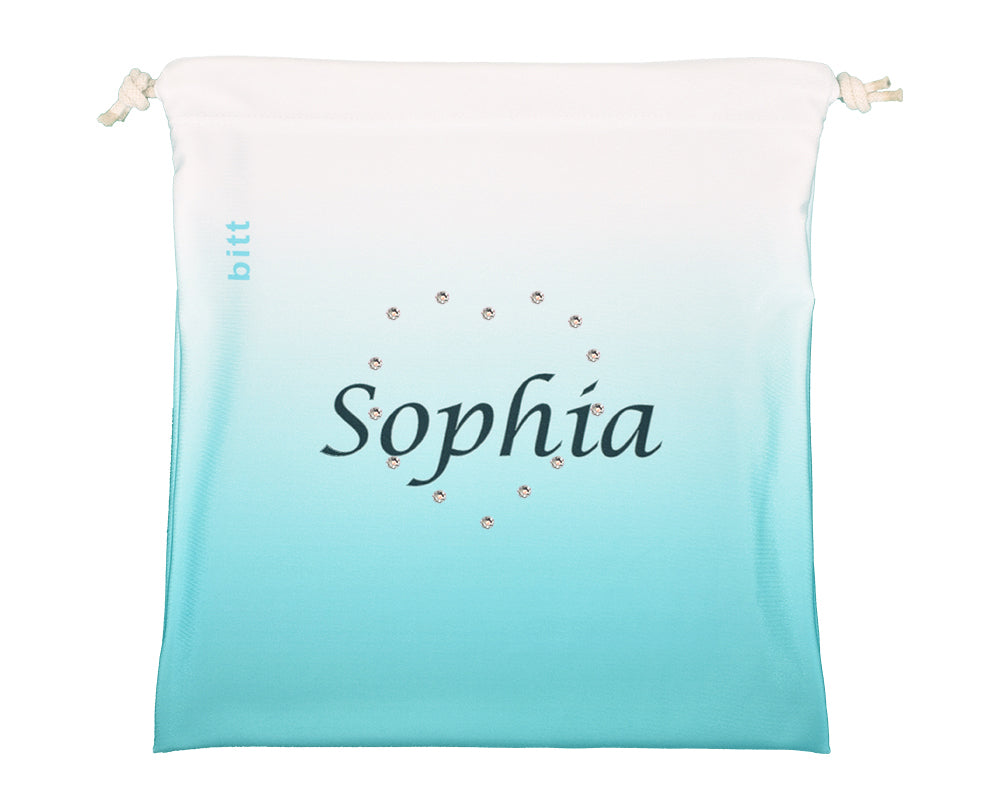 Personalized Gymnastics Grip Bag - Teal & White Ombre