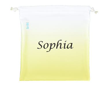 Personalized Gymnastics Grip Bag Yellow White Ombre