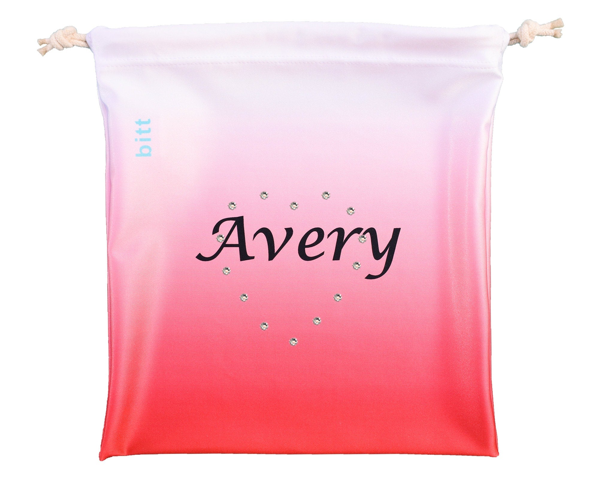 Personalized Gymnastics Grip Bag in Red & White Ombre