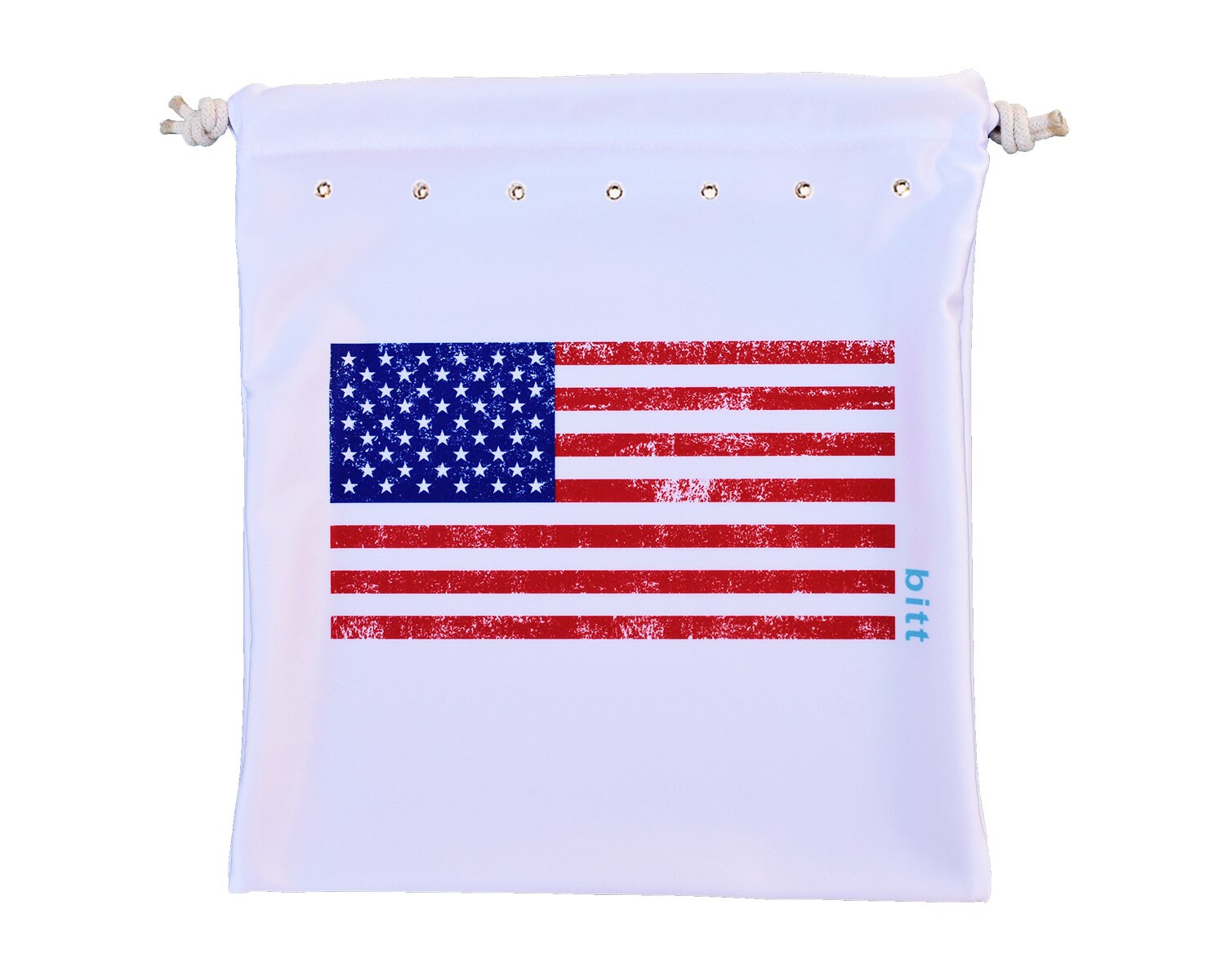 Vintage American Flag Grip Bag with Crystals