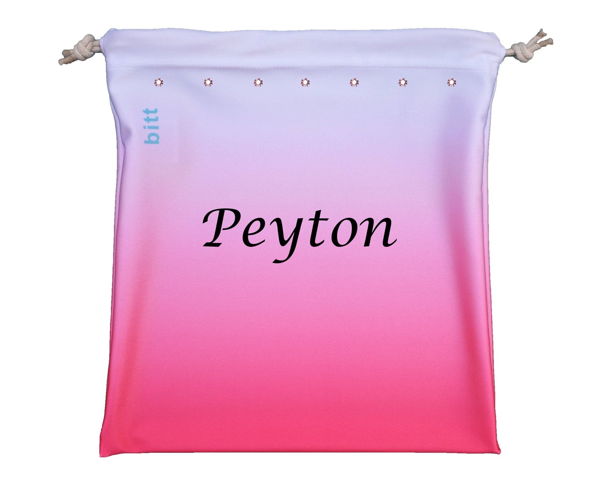 Personalized Gymnastics Grip Bag in Dark Coral White Ombre