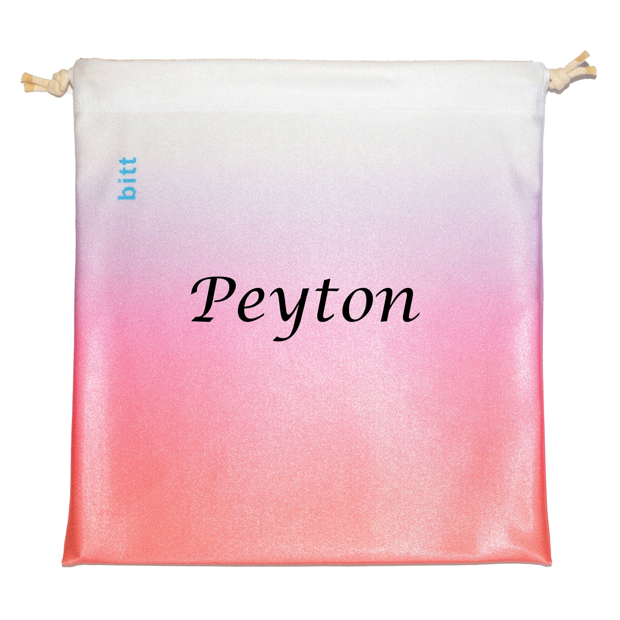 Personlized Gymnastics Grip Bag in Coral, Purple, White Ombre