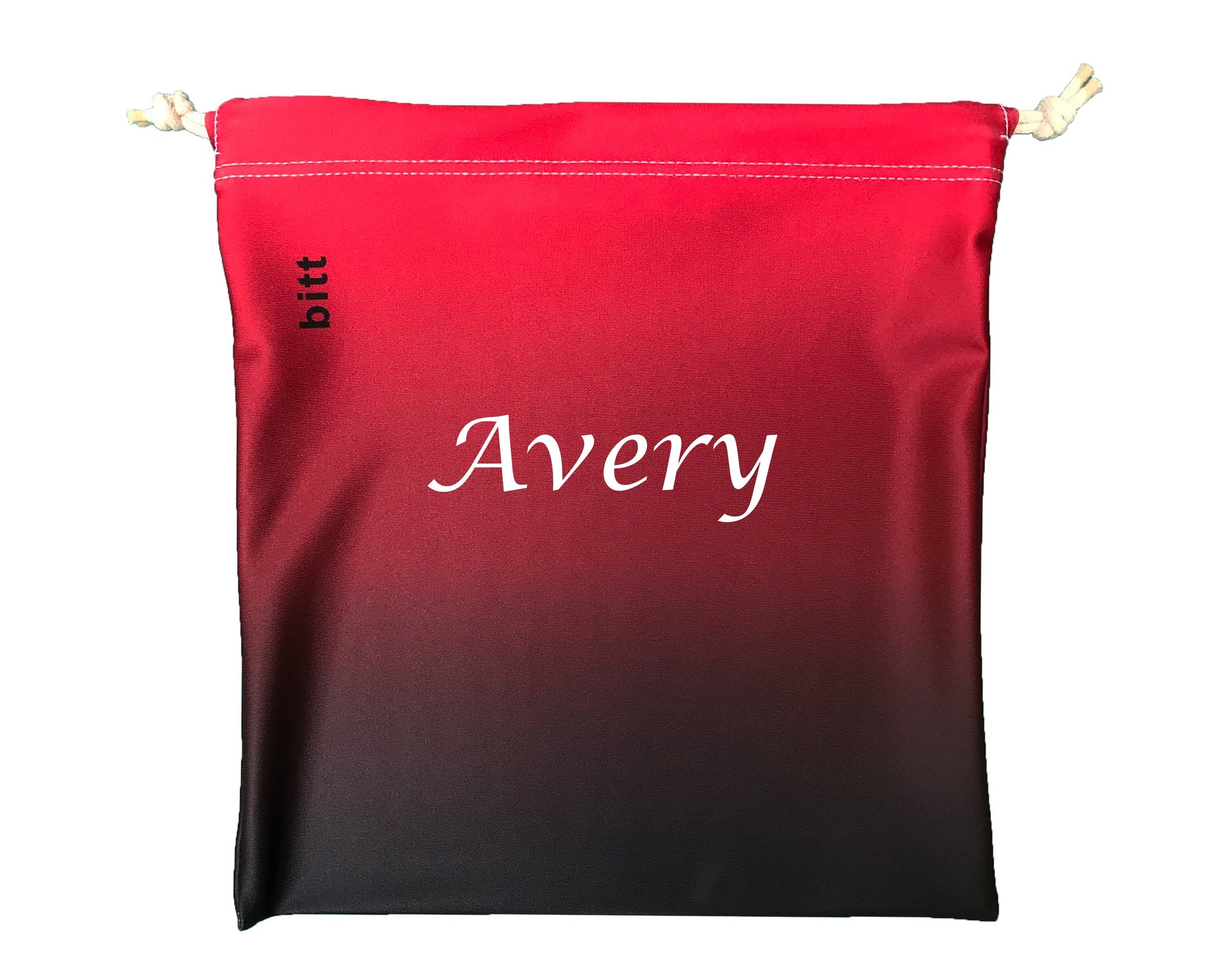 Personalized Gymnastics Grip Bag - Red and Black Ombre