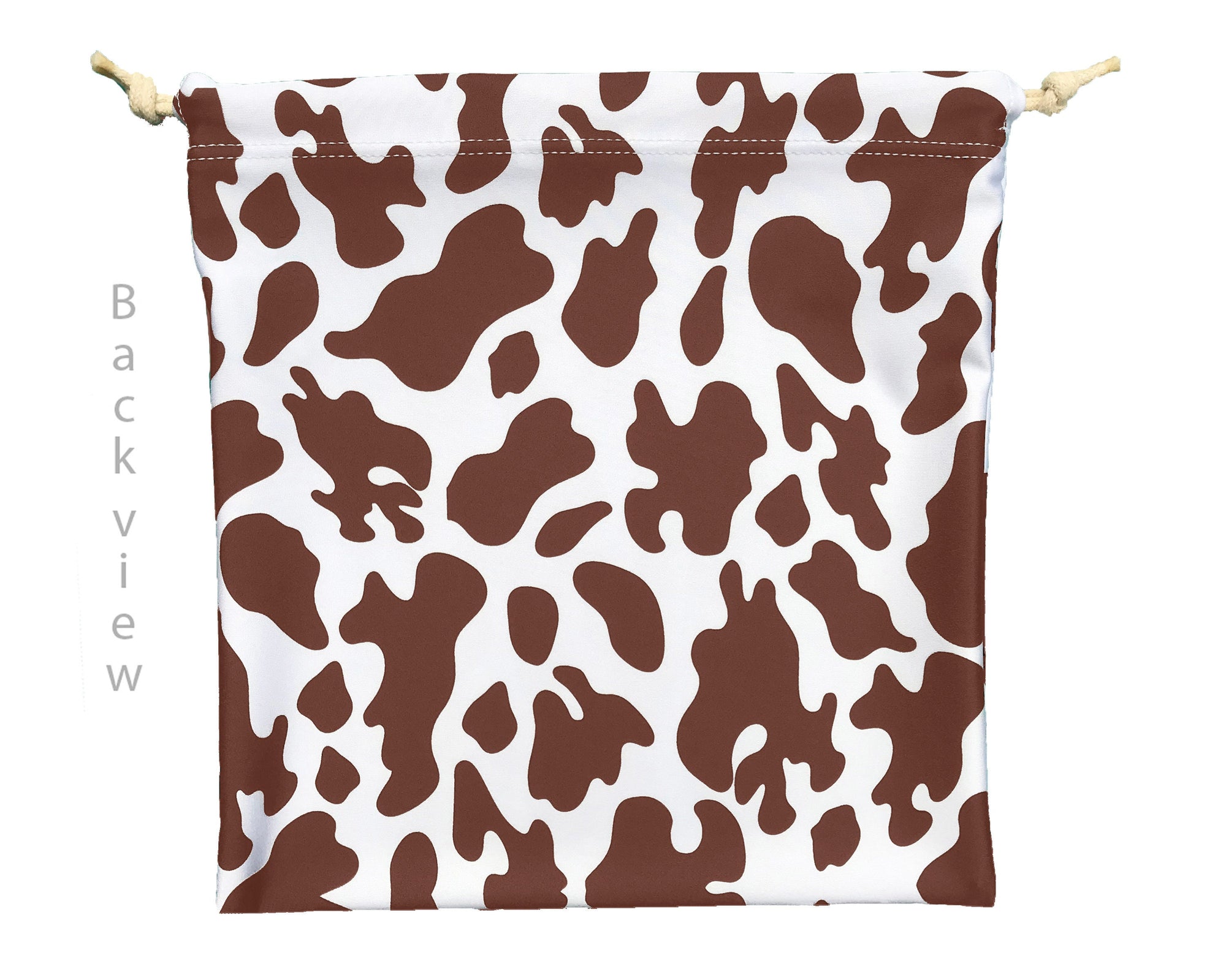 Personalized Gymnastics Grip Bag in Brown & White Cow Print