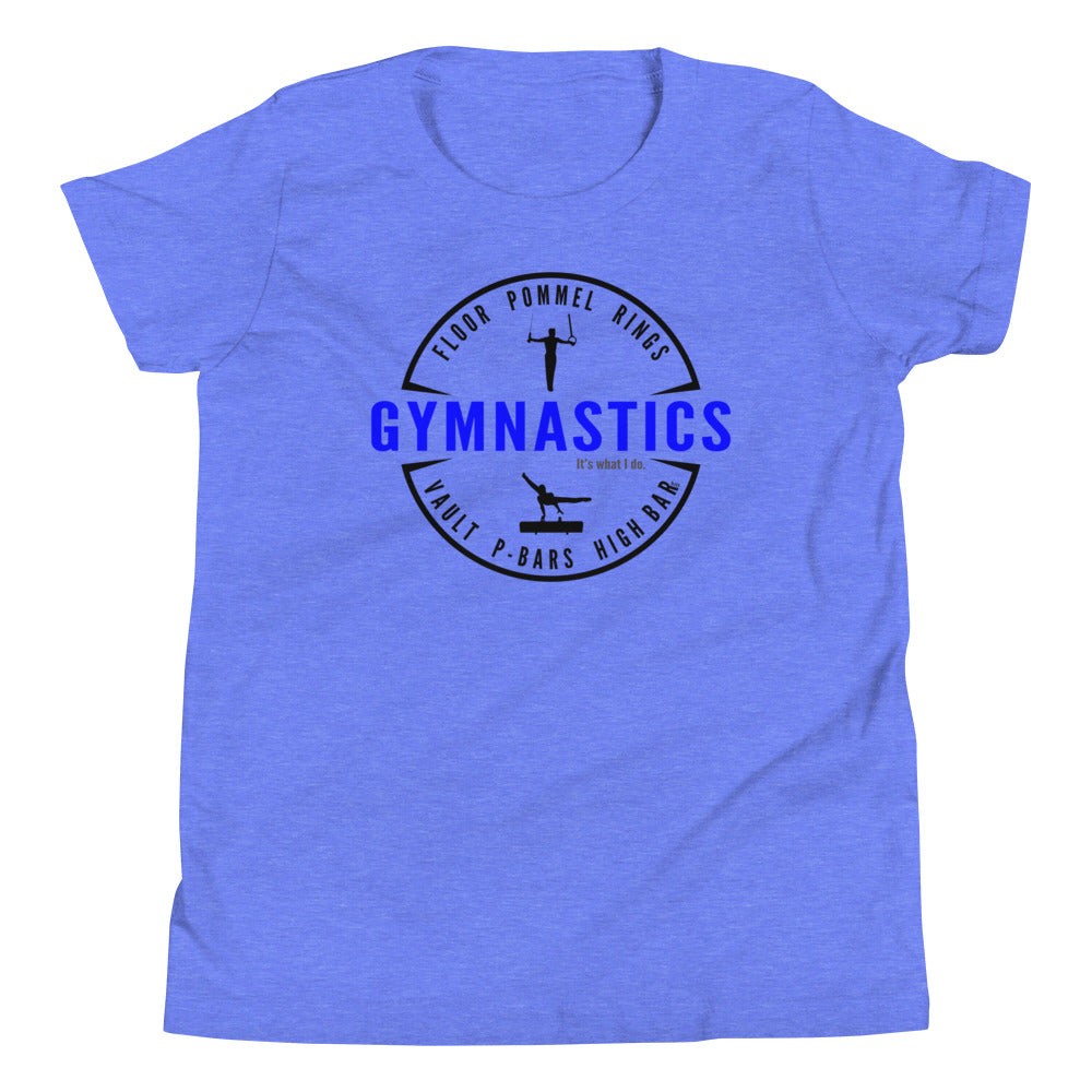 Gymnastics Short Sleeve T-Shirt for Boys with Gymnast Rings & Pommel